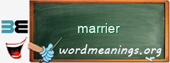 WordMeaning blackboard for marrier